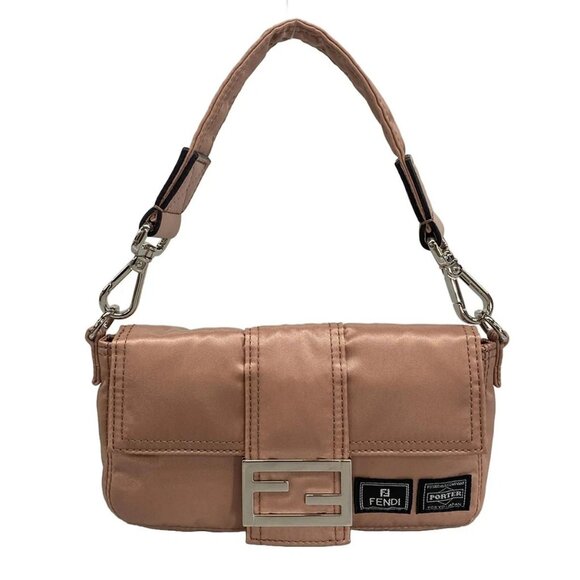 Fendi Handbags - Auth FENDI - 7AS138 Pink Leather Nylon Handbag